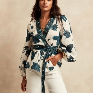 Gorgeous Balloon Sleeve Wrap Top